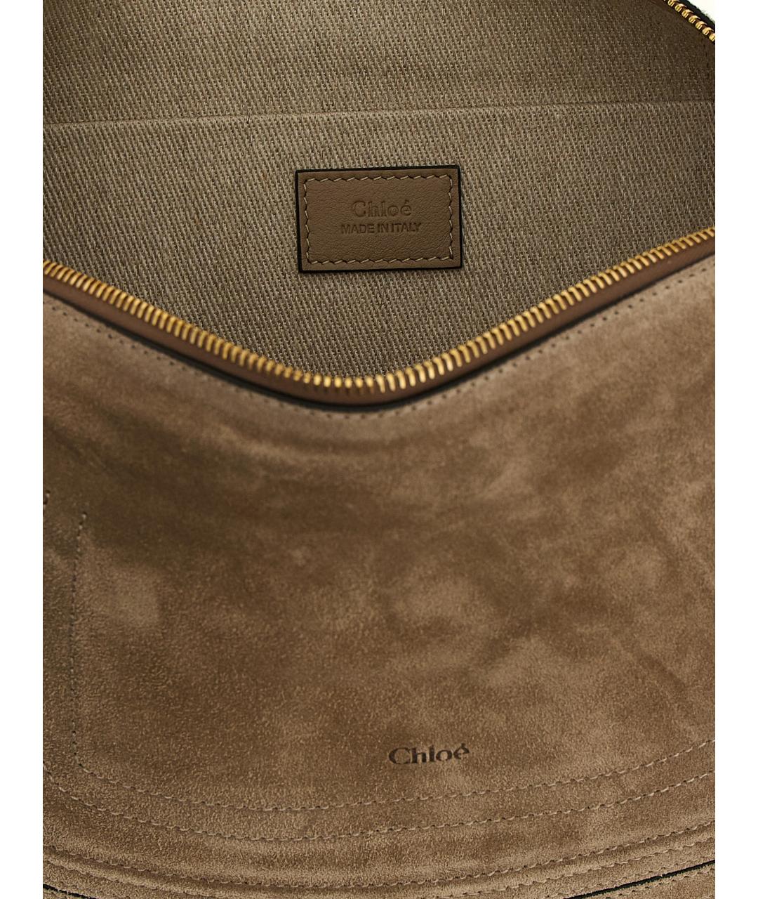 CHLOE Бежевая замшевая сумка через плечо, фото 4