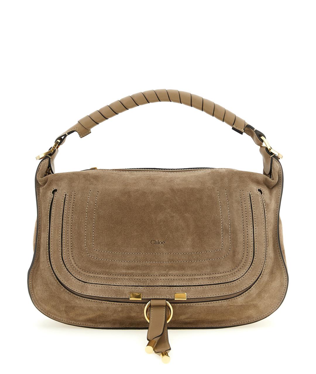 CHLOE Бежевая замшевая сумка через плечо, фото 1
