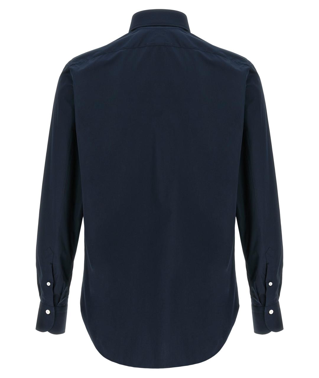 FINAMORE Синяя хлопковая кэжуал рубашка, фото 2