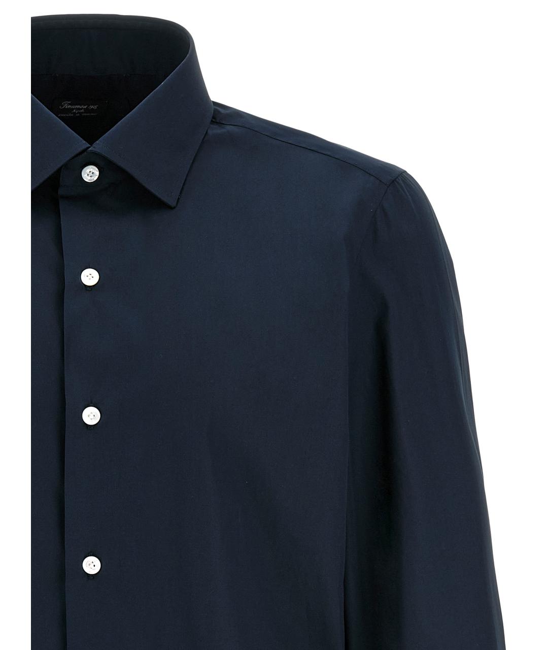 FINAMORE Синяя хлопковая кэжуал рубашка, фото 3