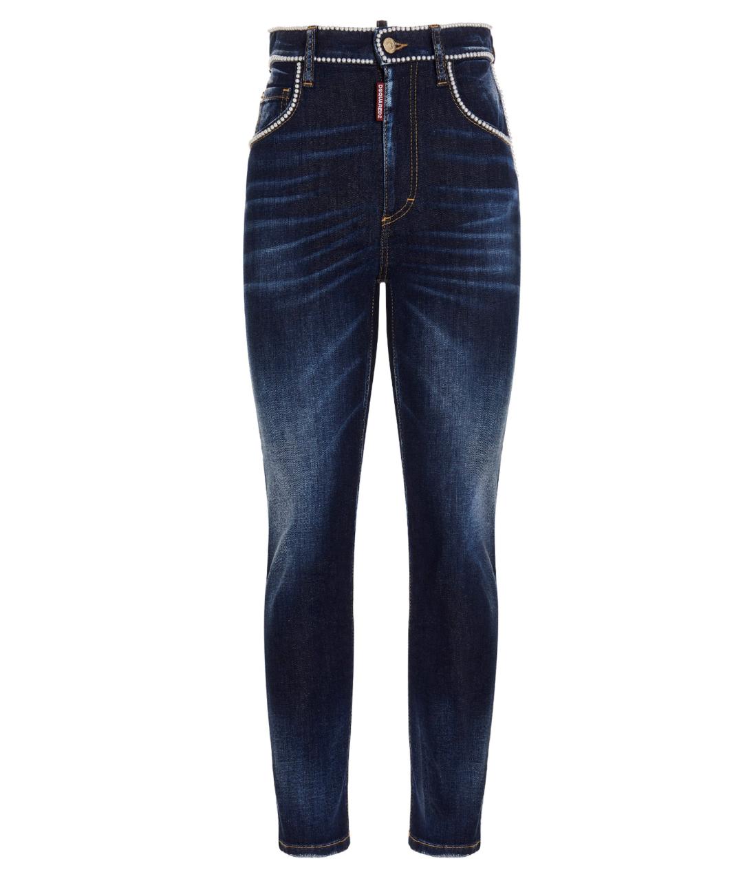 DSQUARED2 Синие хлопковые джинсы слим, фото 1