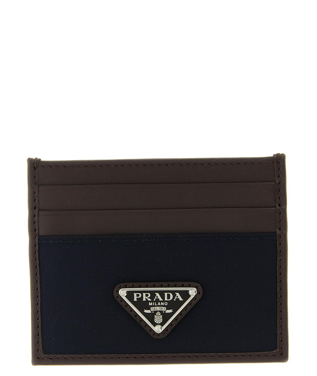 PRADA Коричневый кожаный кардхолдер, фото 1