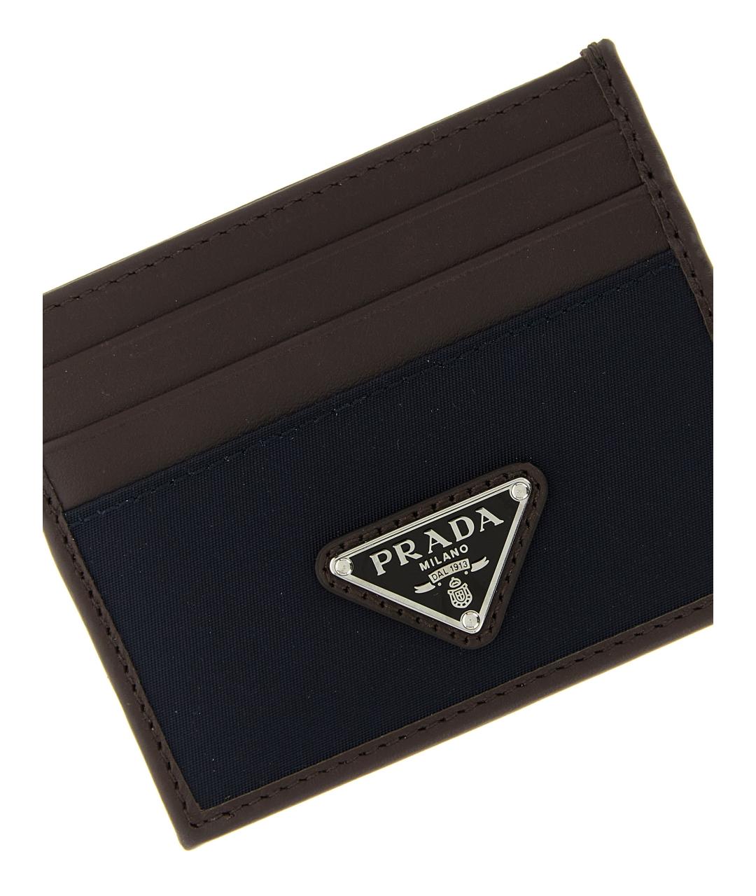PRADA Коричневый кожаный кардхолдер, фото 3