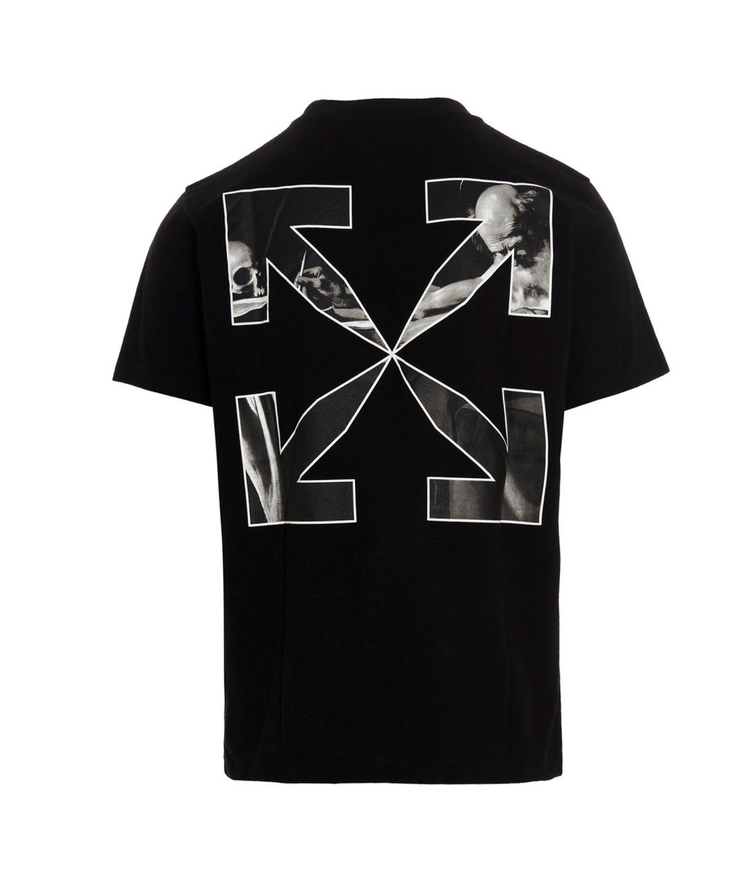 OFF-WHITE Черная хлопковая футболка, фото 2