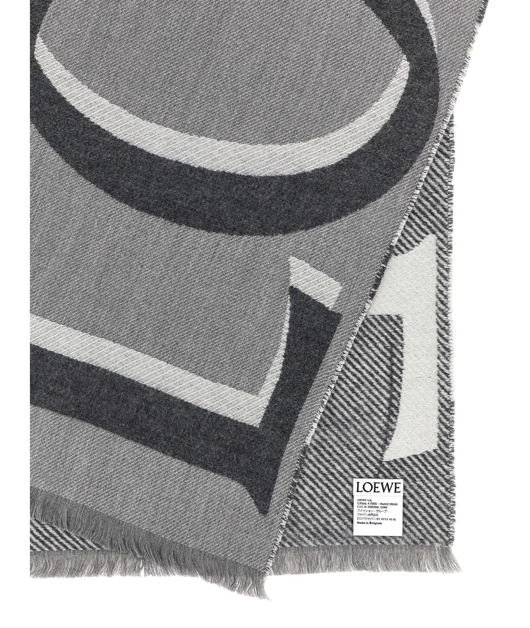 LOEWE Мульти шерстяной шарф, фото 3