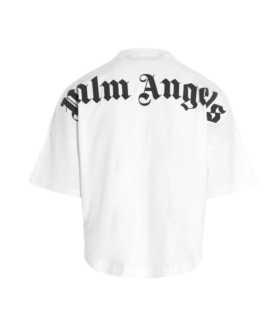PALM ANGELS Белая хлопковая футболка, фото 3