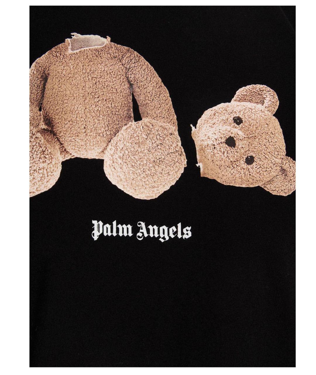 PALM ANGELS Черная хлопковая футболка, фото 4