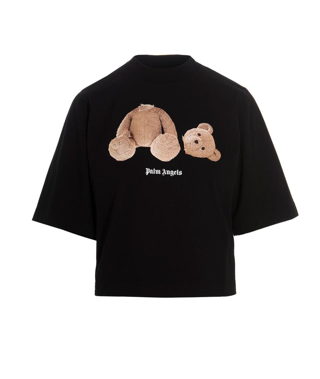 PALM ANGELS Черная хлопковая футболка, фото 1