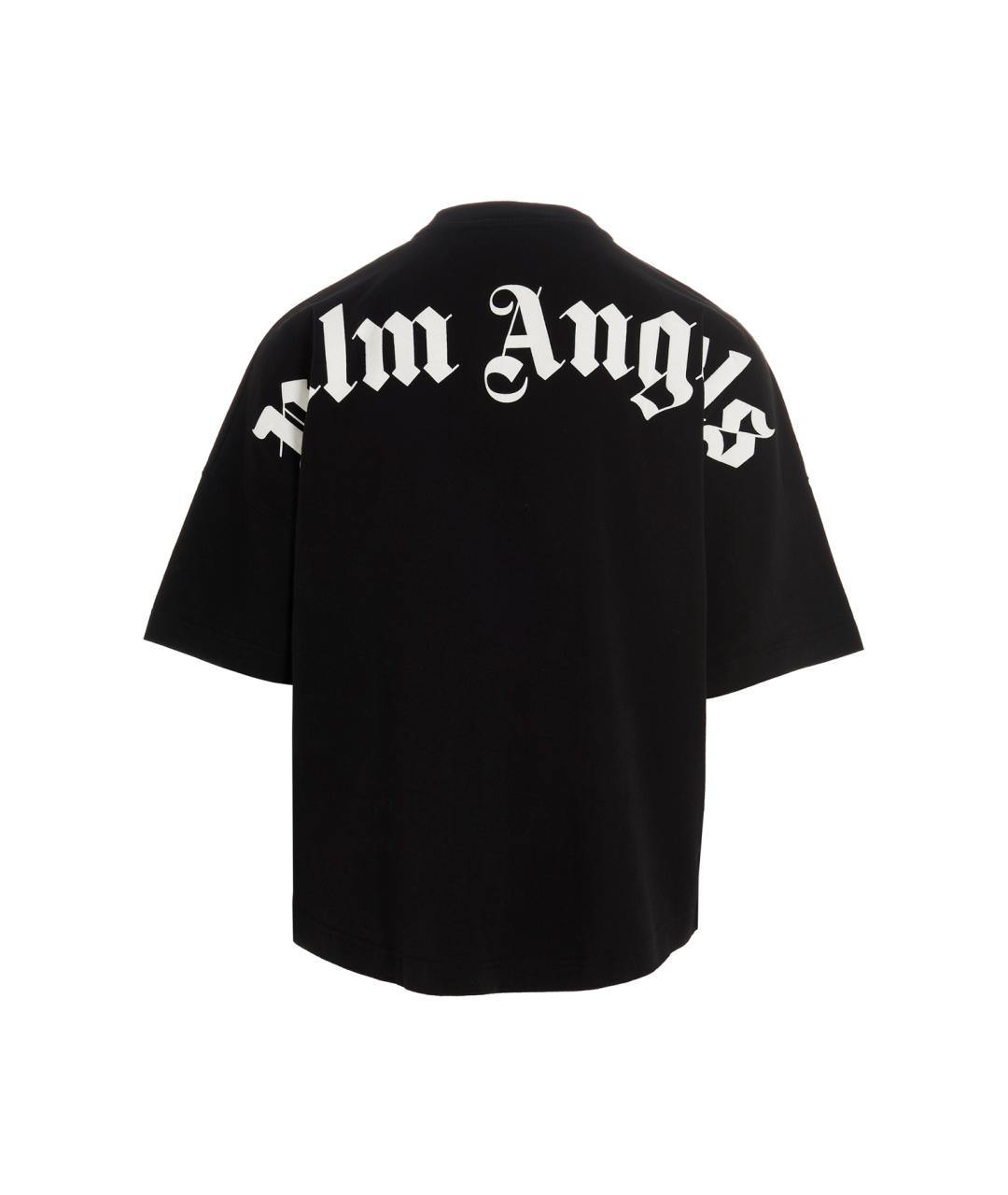 PALM ANGELS Черная хлопковая футболка, фото 2