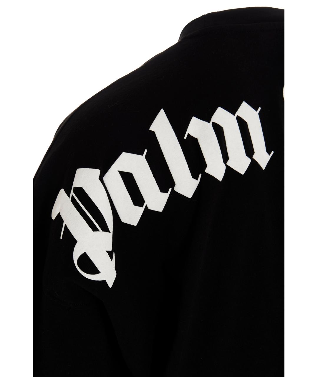 PALM ANGELS Черная хлопковая футболка, фото 4