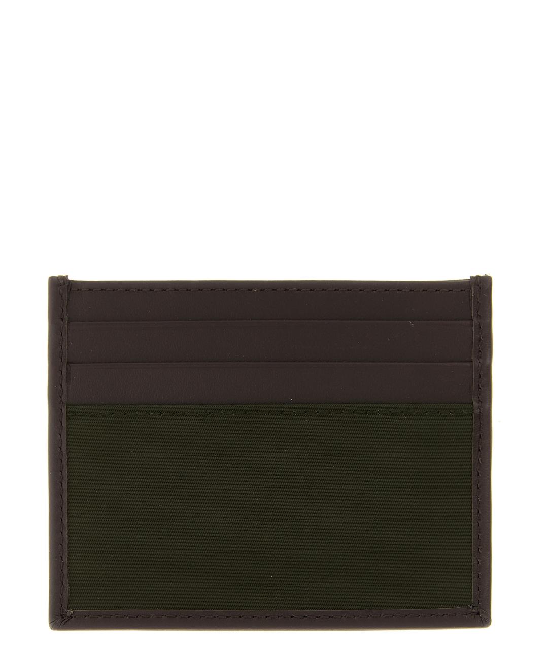 PRADA Зеленый кожаный кардхолдер, фото 2