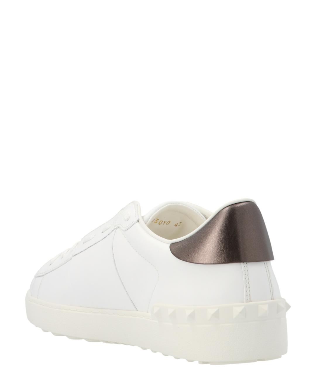 VALENTINO Белые кожаные низкие кроссовки / кеды, фото 2