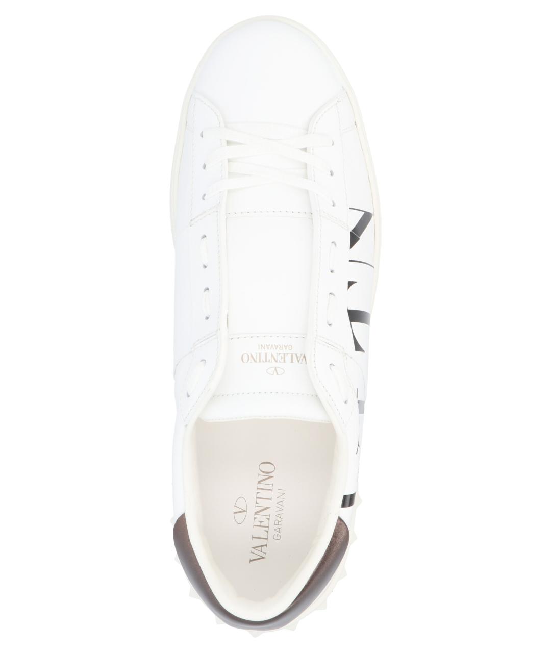 VALENTINO Белые кожаные низкие кроссовки / кеды, фото 3