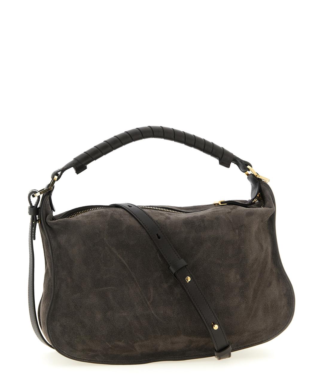 CHLOE Коричневая замшевая сумка через плечо, фото 2