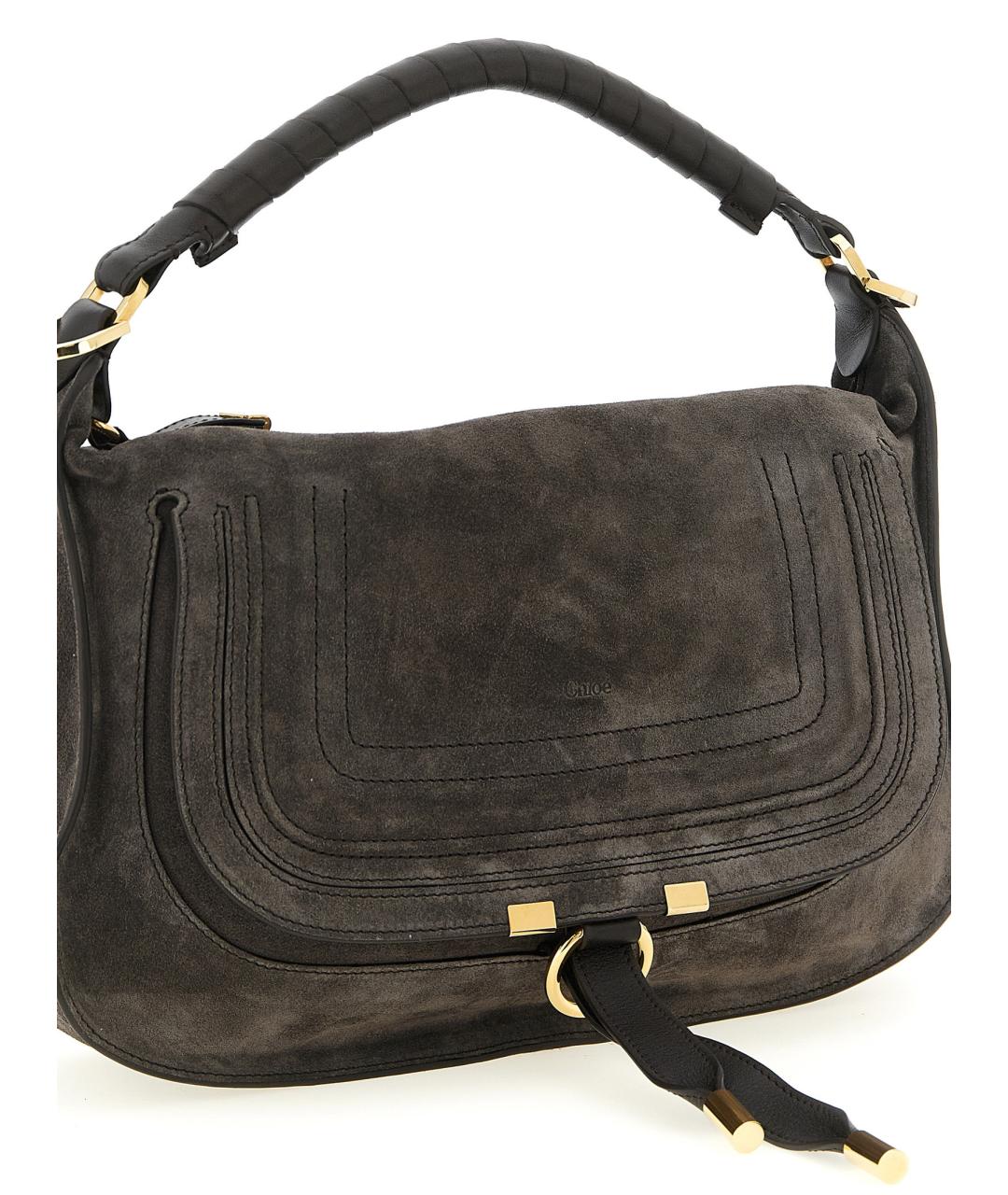 CHLOE Коричневая замшевая сумка через плечо, фото 3