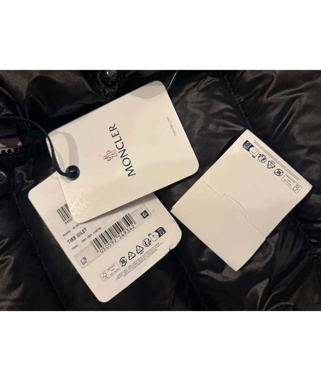 MONCLER Черный жилет, фото 6