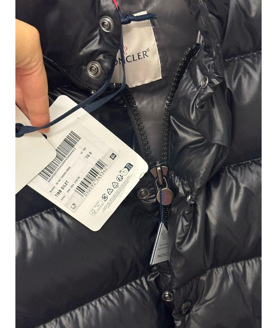 MONCLER Черный жилет, фото 3