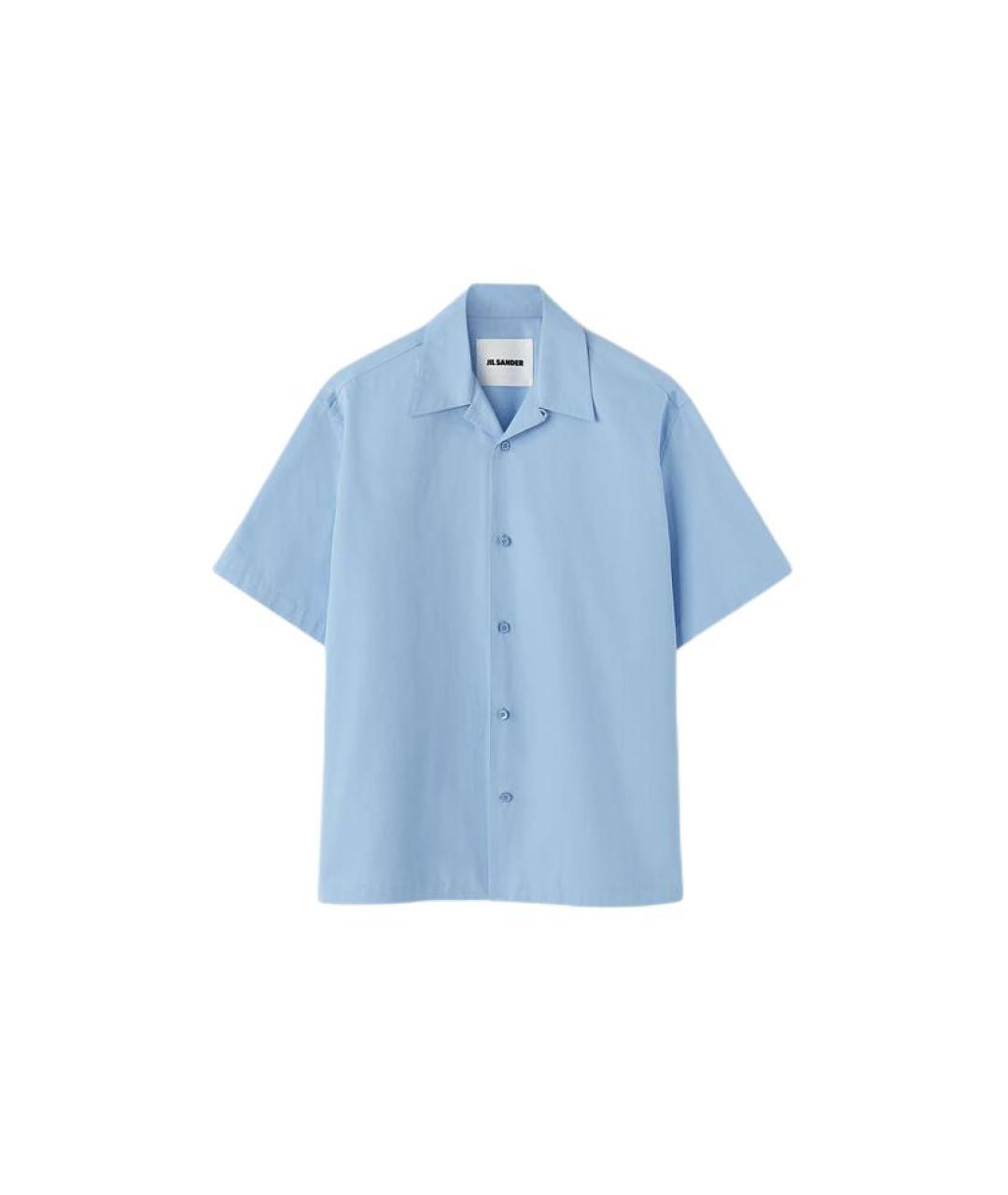 JIL SANDER Голубая хлопковая классическая рубашка, фото 6