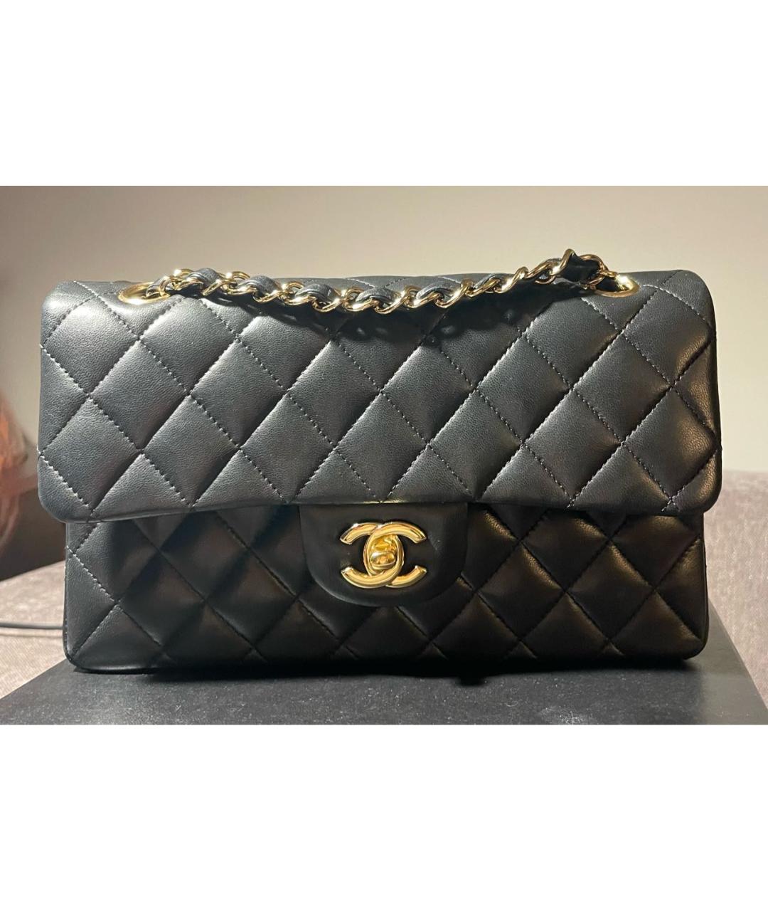 CHANEL Черная кожаная сумка через плечо, фото 9