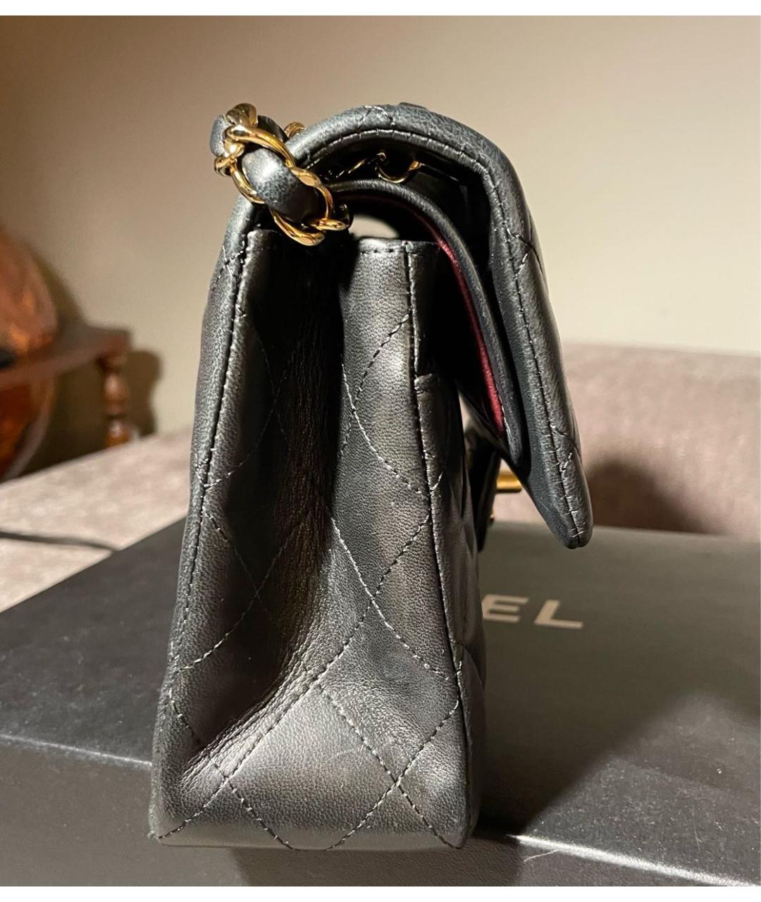 CHANEL Черная кожаная сумка через плечо, фото 2