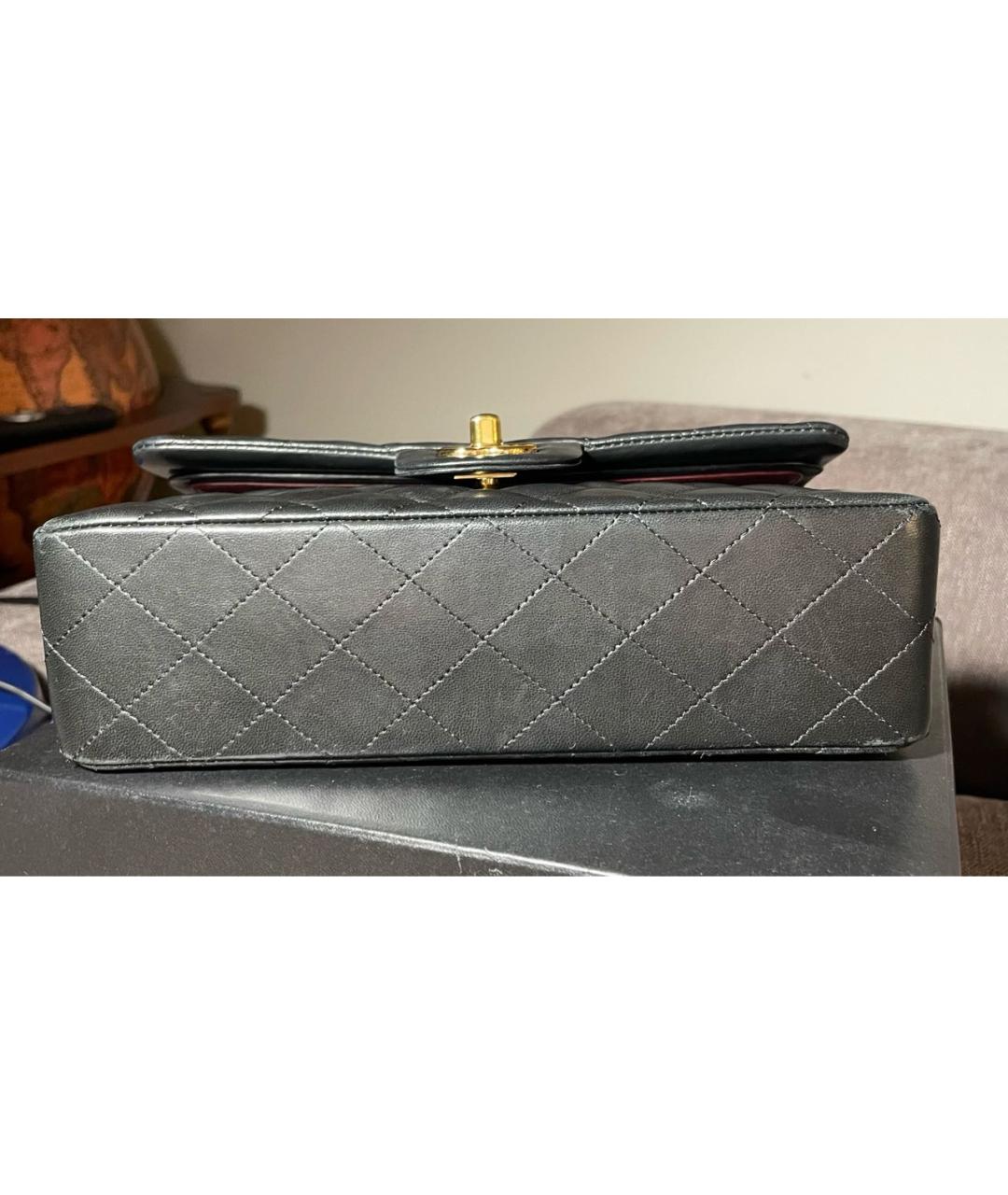 CHANEL Черная кожаная сумка через плечо, фото 8