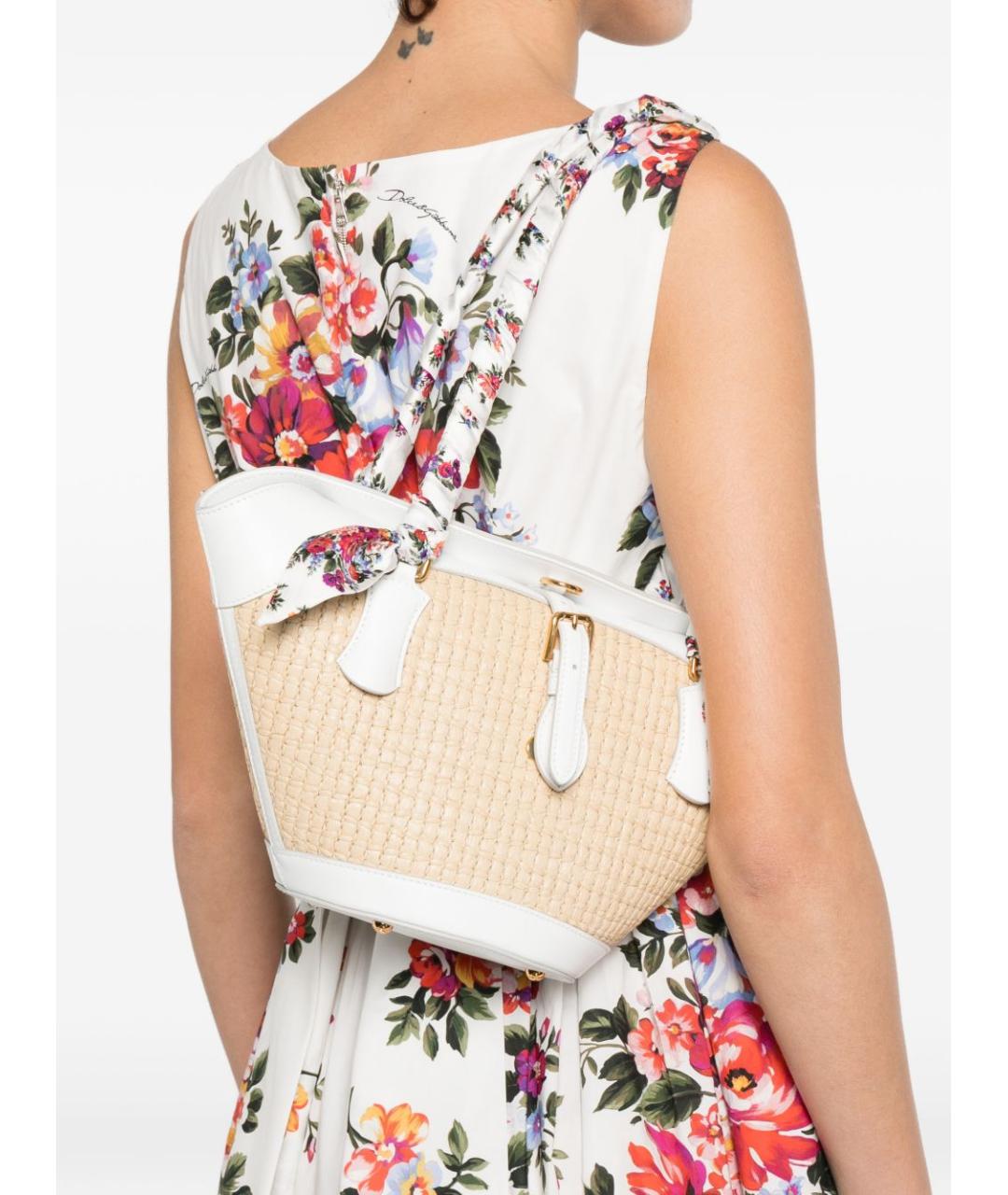 DOLCE&GABBANA Бежевая сумка тоут, фото 2