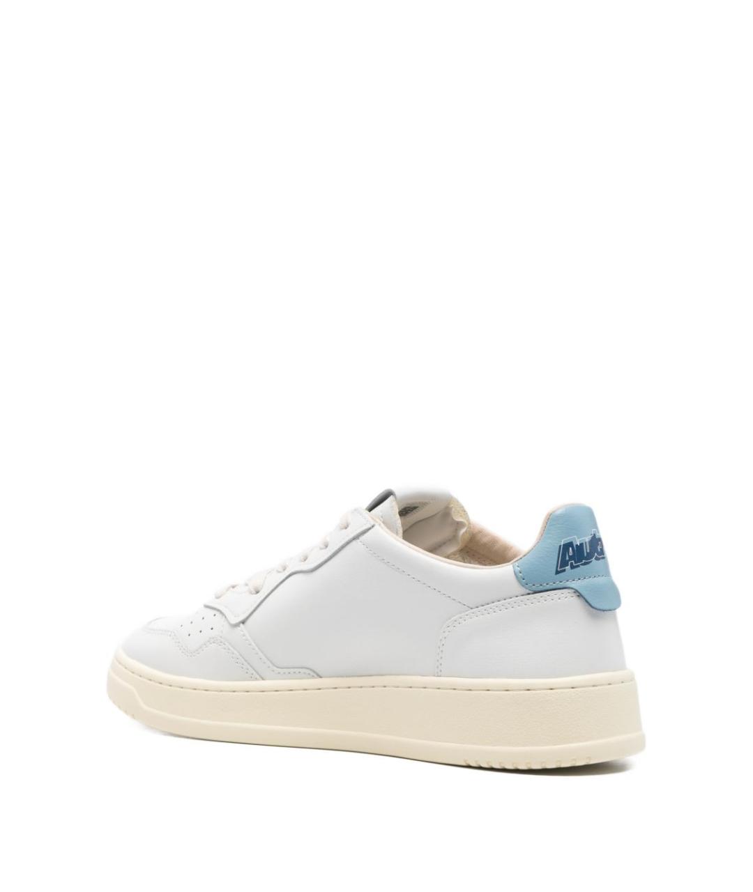 AUTRY Голубые кожаные низкие кроссовки / кеды, фото 3