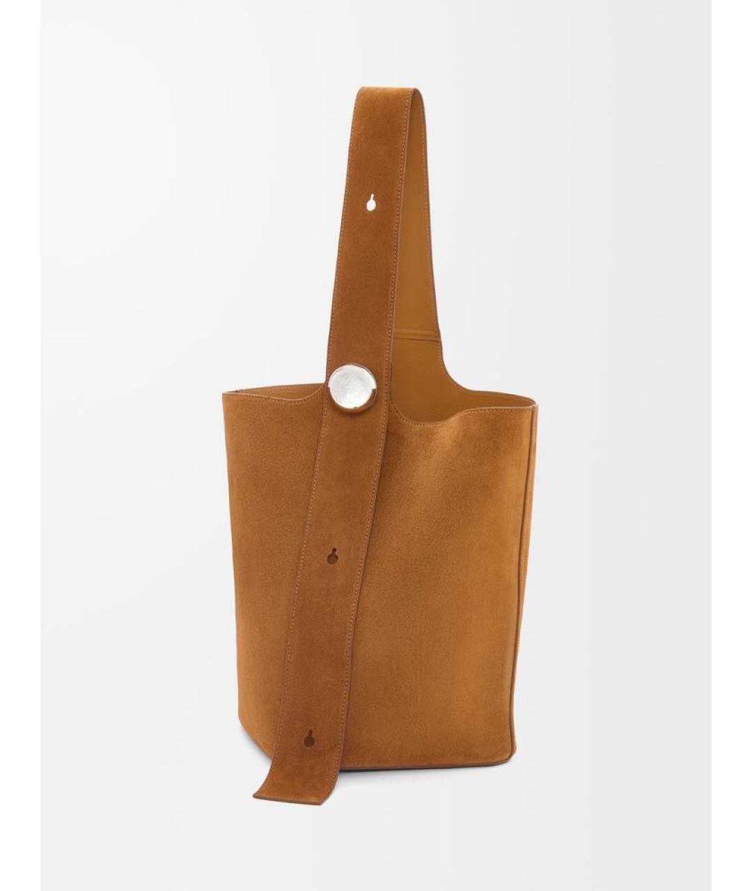 LOEWE Коричневая замшевая сумка через плечо, фото 6