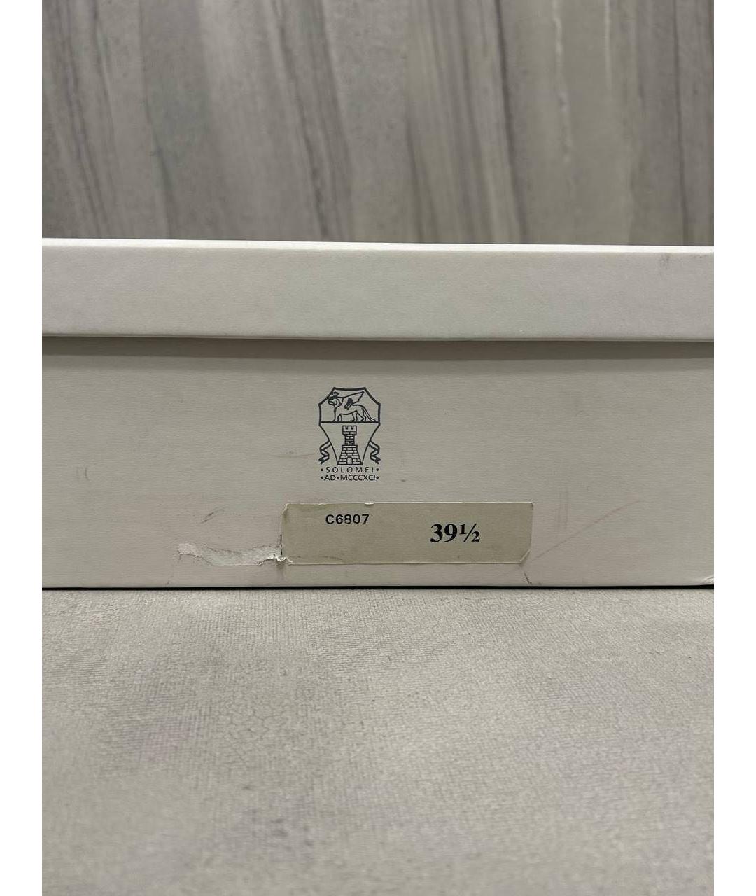 BRUNELLO CUCINELLI Коричневые кожаные полусапоги, фото 6