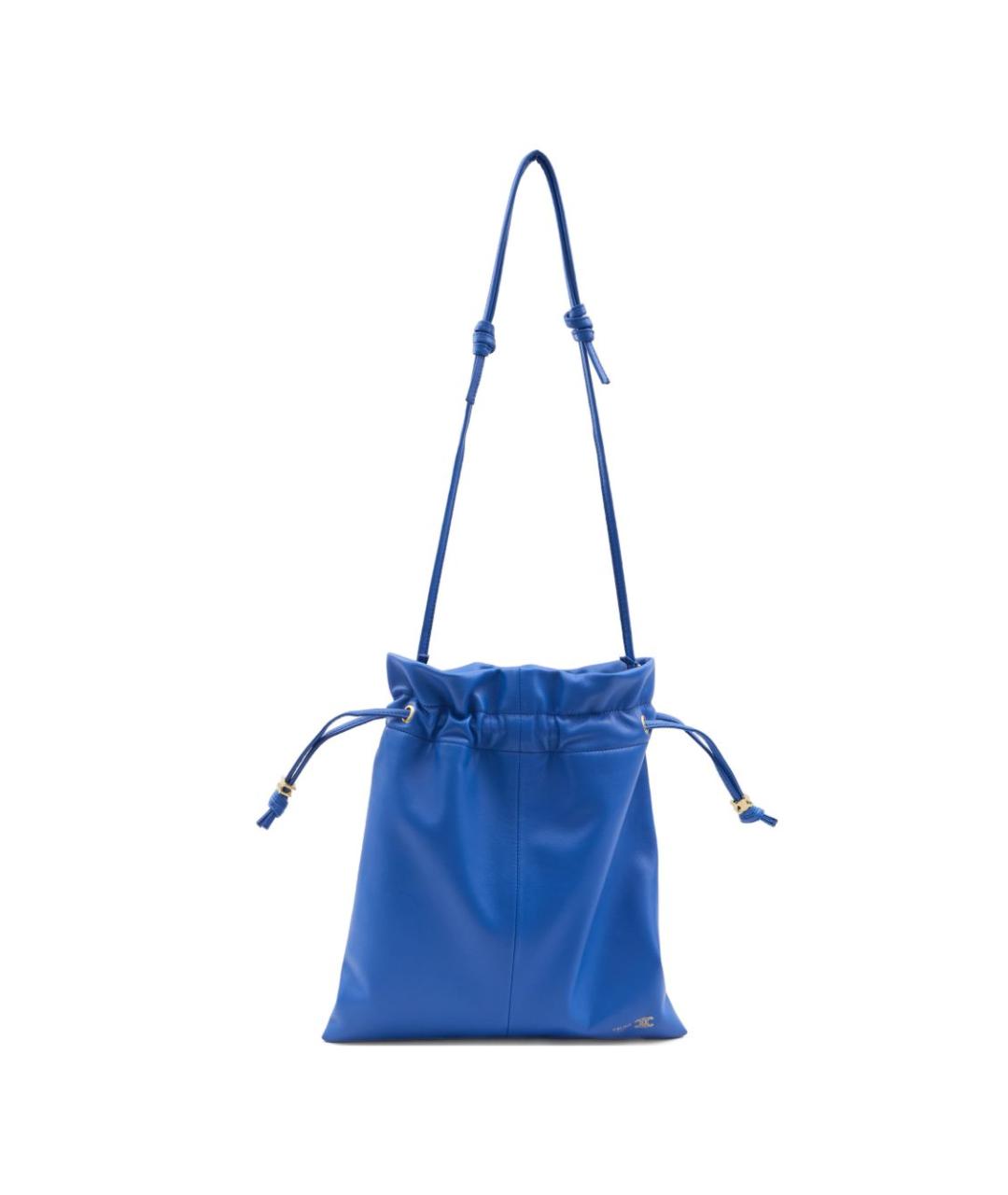 CELINE Синяя кожаная сумка через плечо, фото 1