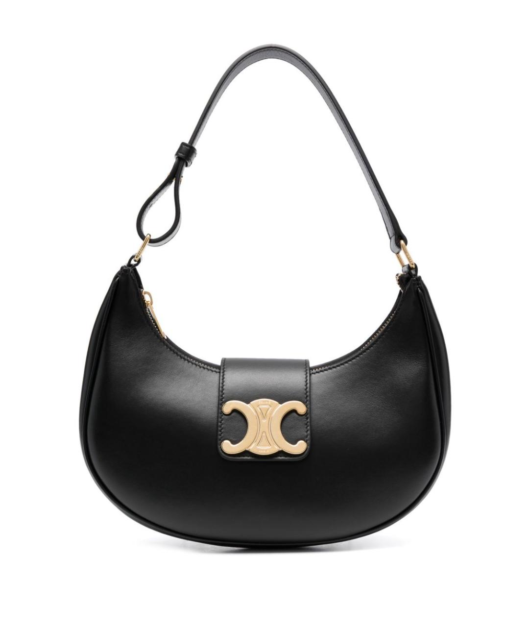 CELINE Черная кожаная сумка тоут, фото 1