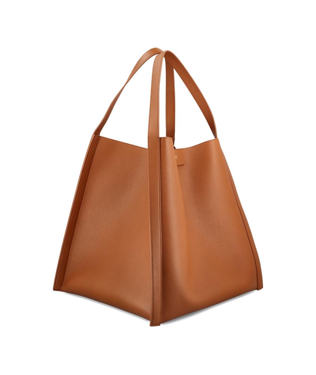 CELINE Коричневая кожаная сумка тоут, фото 5