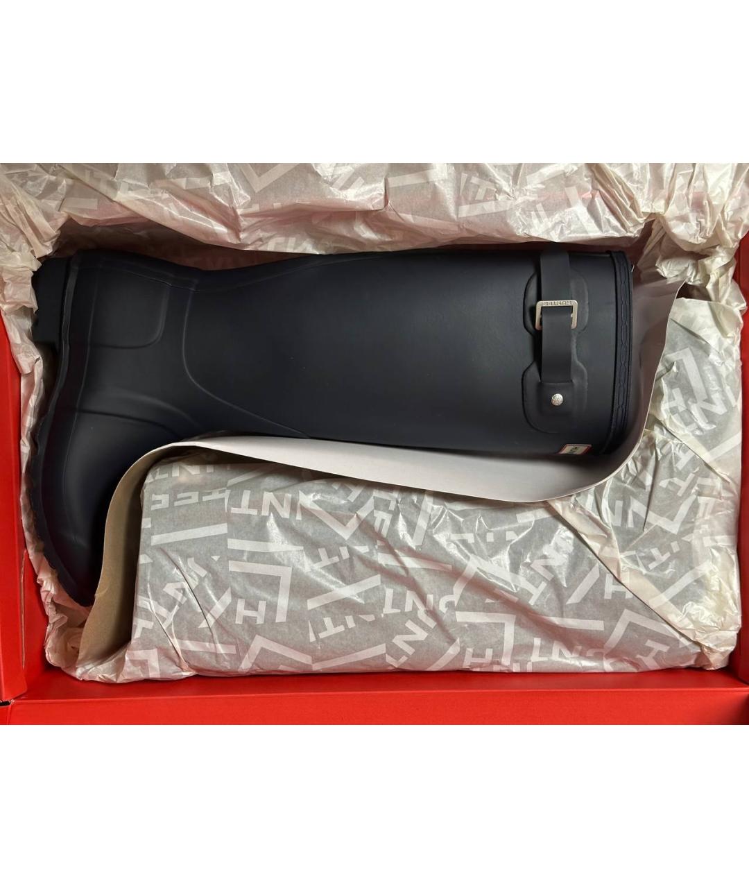 HUNTER Синие резиновые сапоги, фото 3