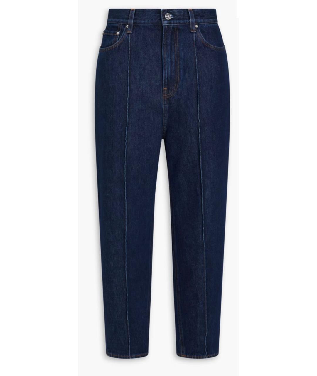 TOTEME Темно-синие хлопковые прямые джинсы, фото 1