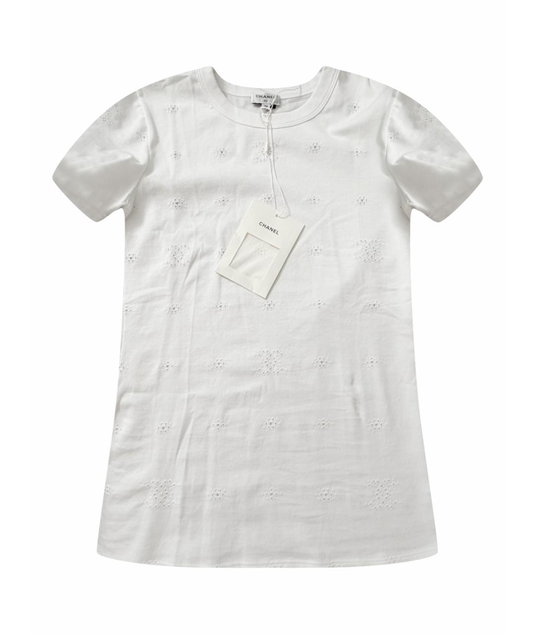 CHANEL Белая хлопковая футболка, фото 1