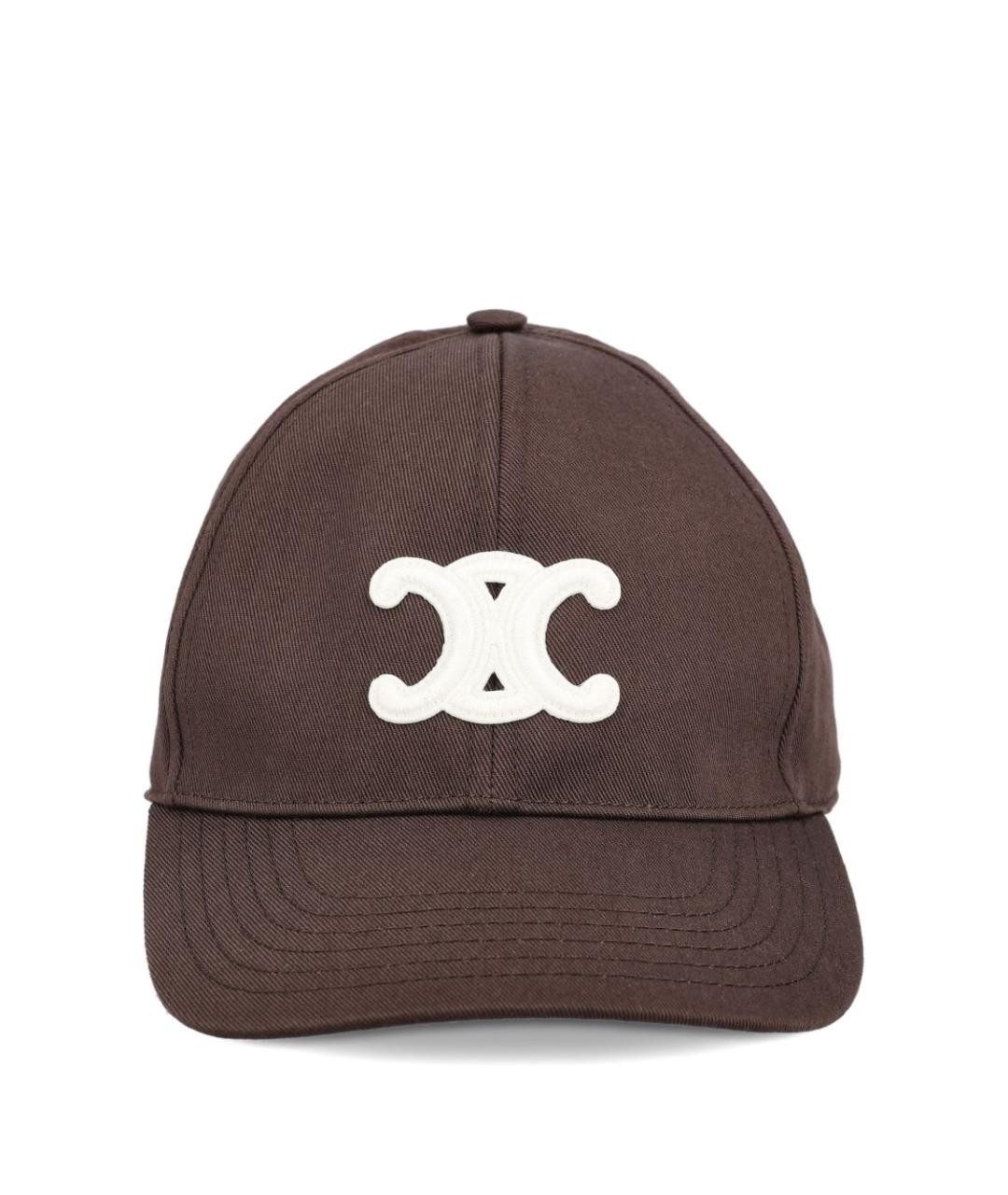 CELINE Коричневая хлопковая кепка, фото 1