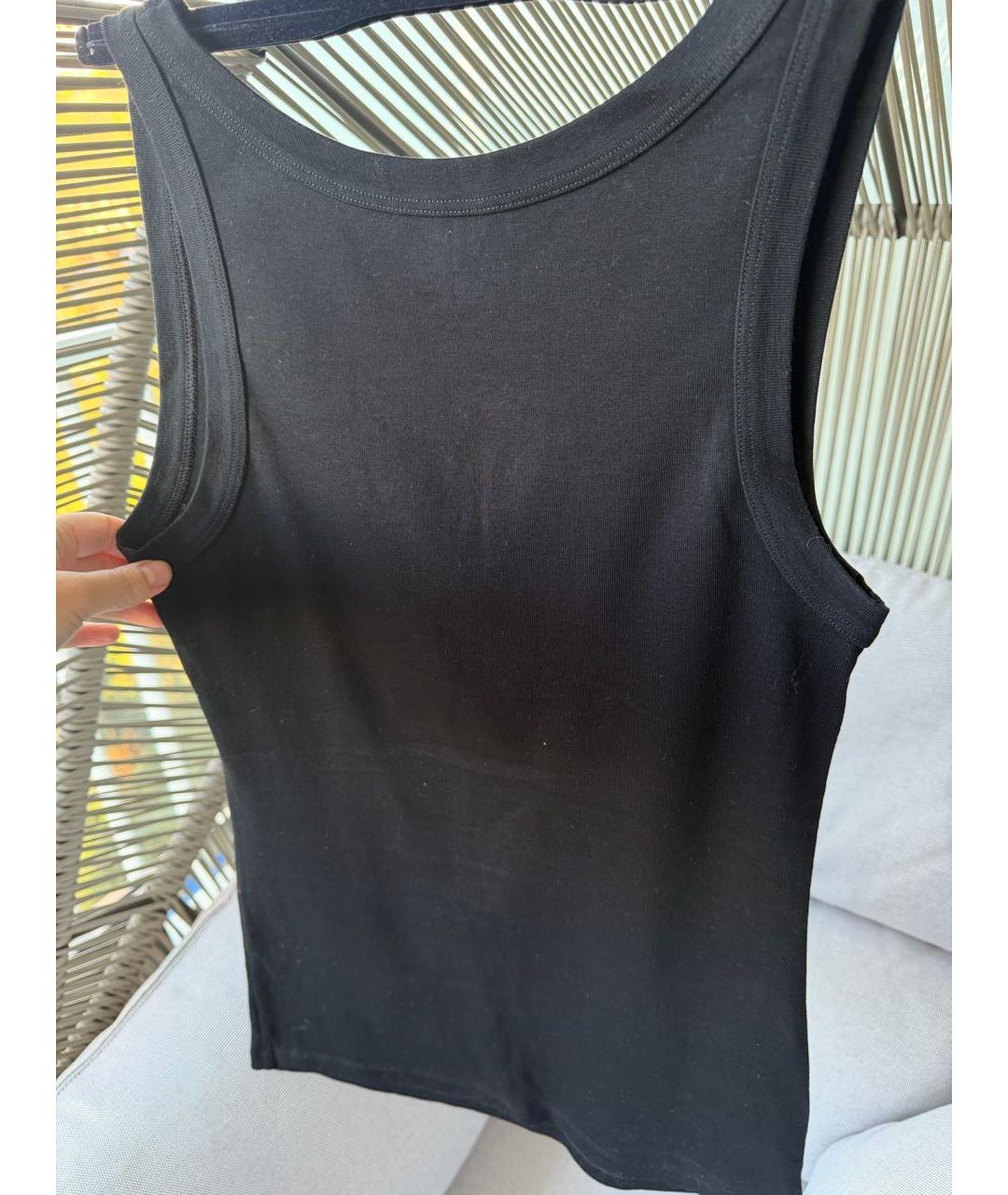 PRADA Черная хлопковая майка, фото 3