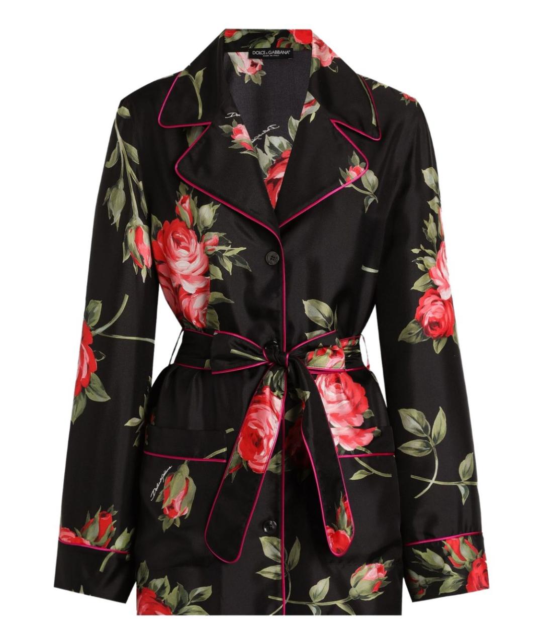 DOLCE&GABBANA Черная шелковая рубашка, фото 1