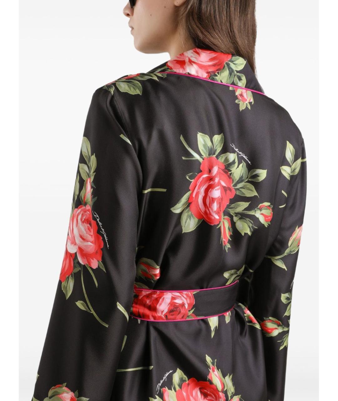 DOLCE&GABBANA Черная шелковая рубашка, фото 5