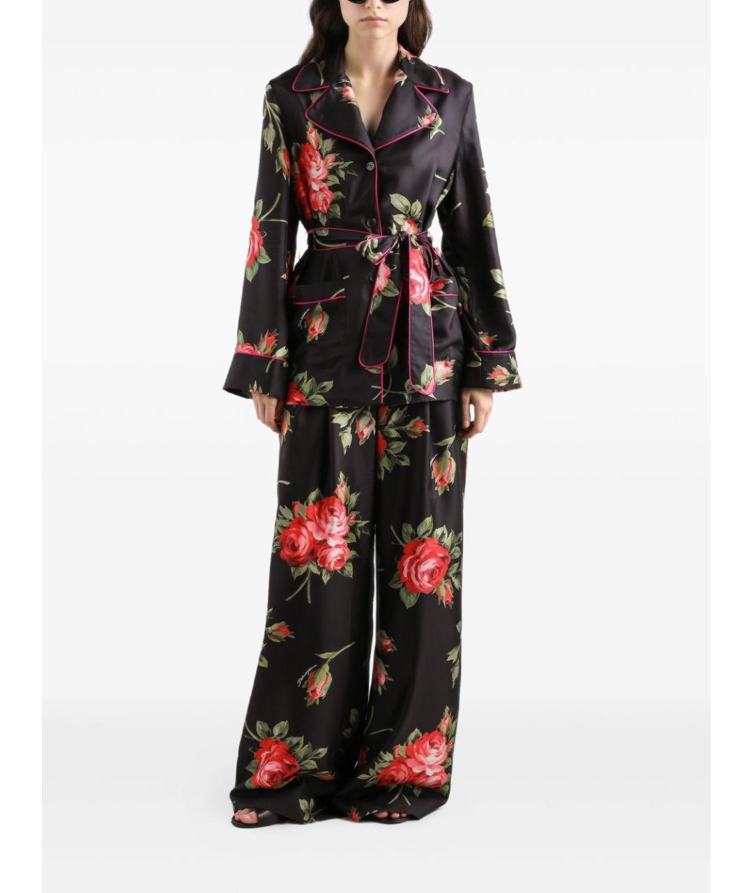 DOLCE&GABBANA Черная шелковая рубашка, фото 3