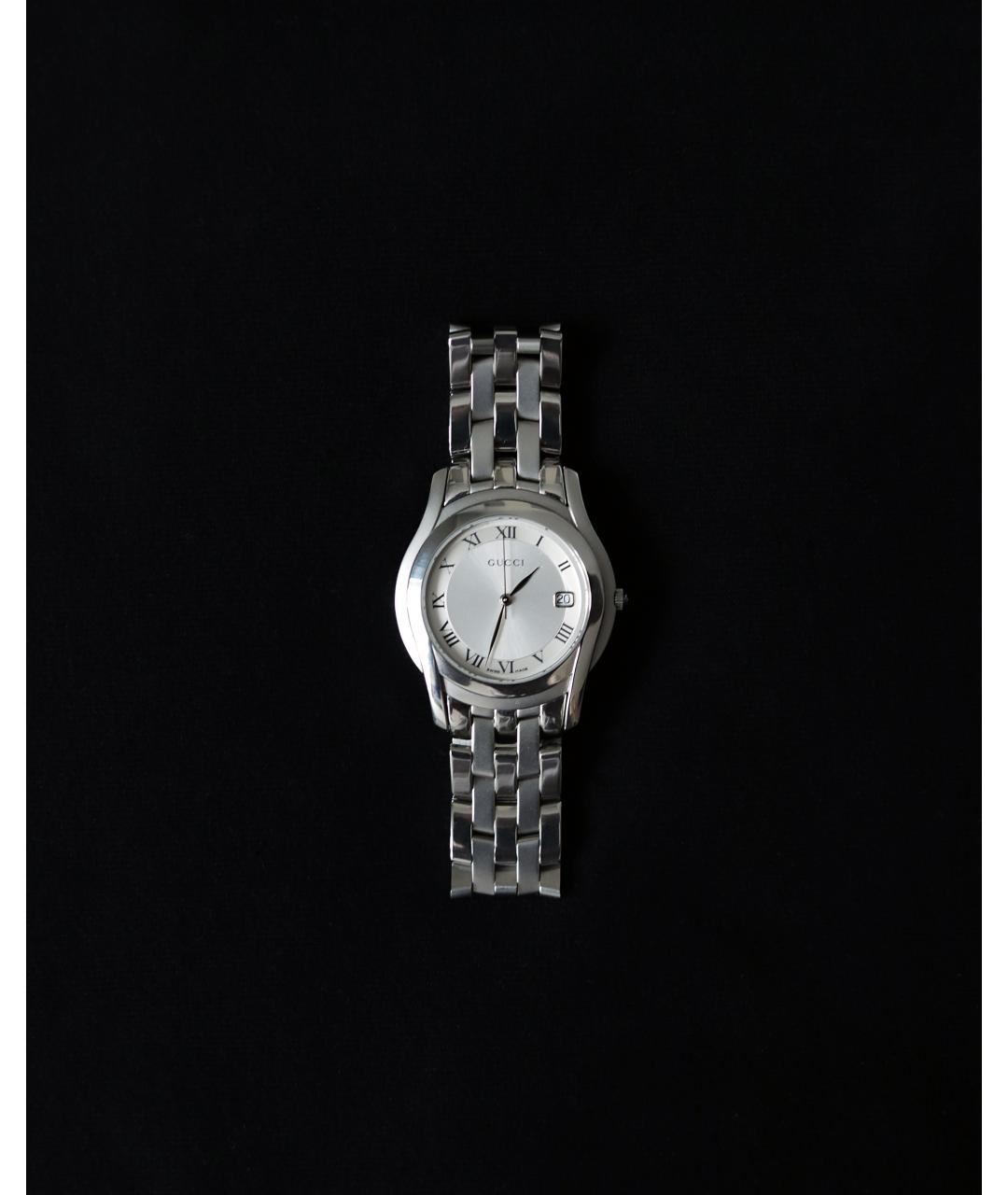 GUCCI Серебряные стальные часы, фото 9