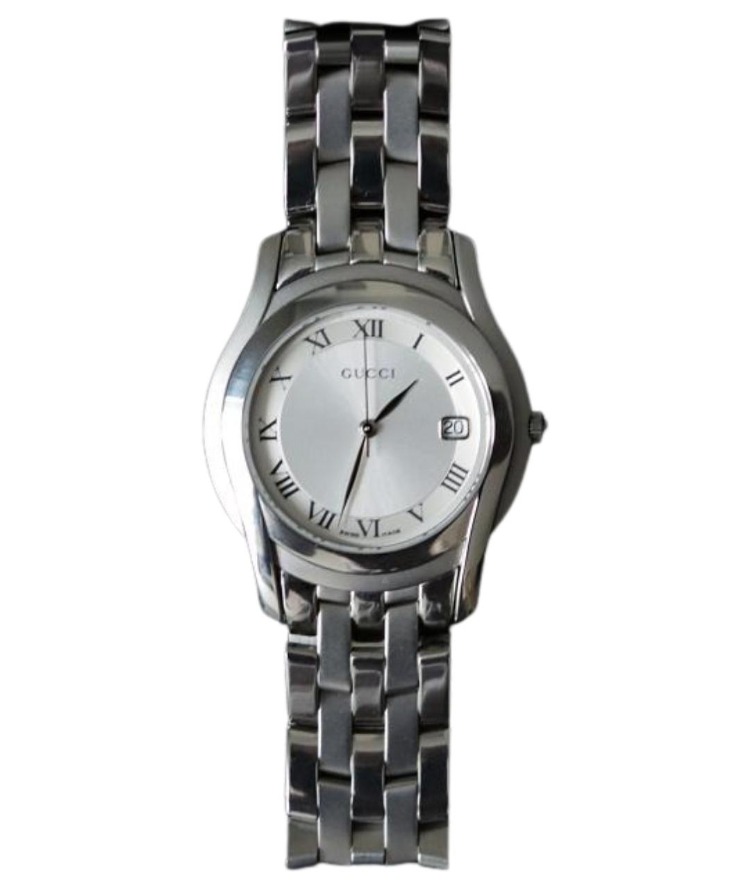 GUCCI Серебряные стальные часы, фото 1