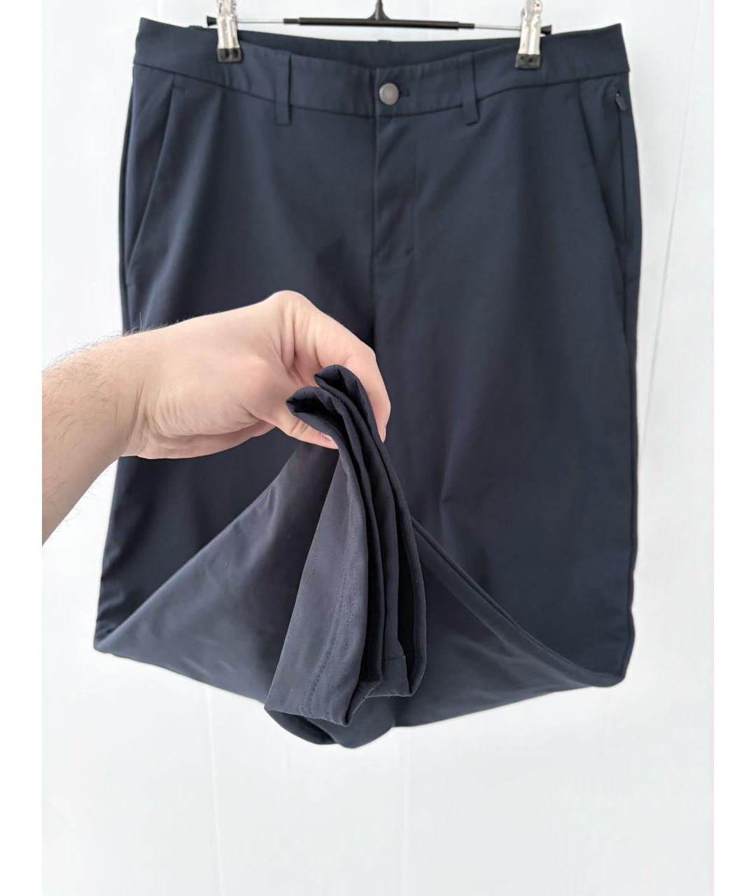 Lululemon Темно-синие хлопко-эластановые повседневные брюки, фото 8