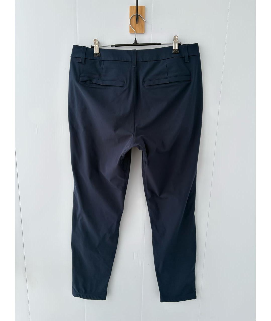 Lululemon Темно-синие хлопко-эластановые повседневные брюки, фото 2