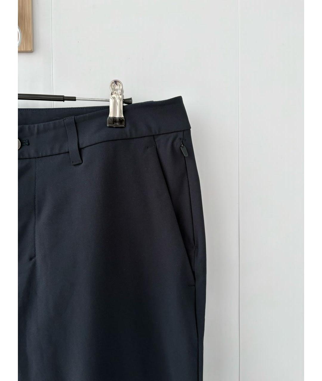 Lululemon Темно-синие хлопко-эластановые повседневные брюки, фото 4