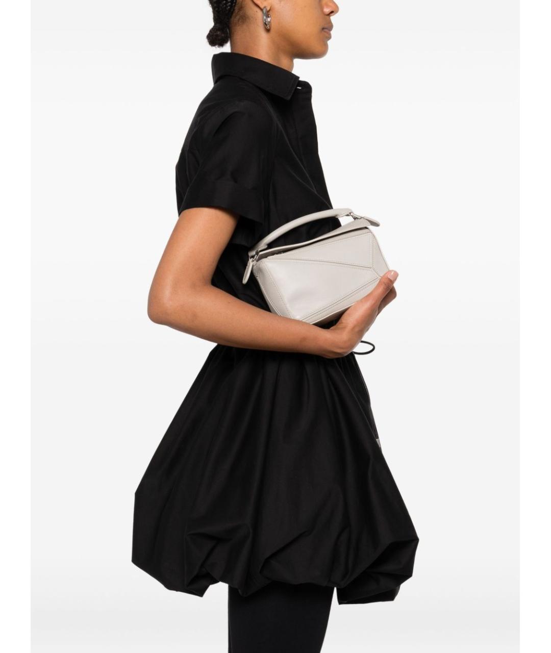 LOEWE Серая кожаная сумка через плечо, фото 4