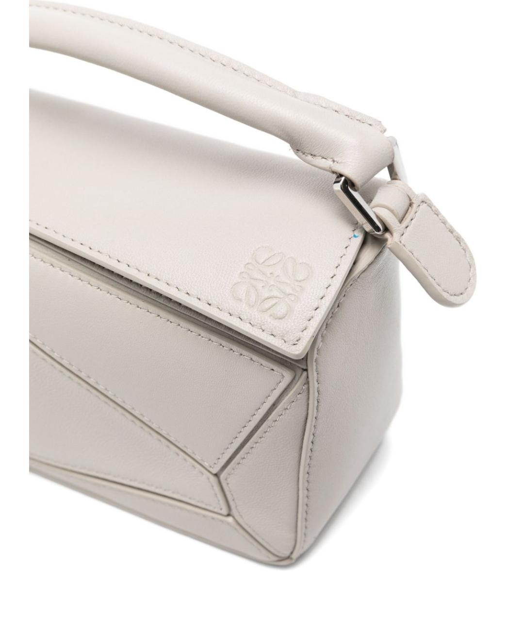 LOEWE Серая кожаная сумка через плечо, фото 3