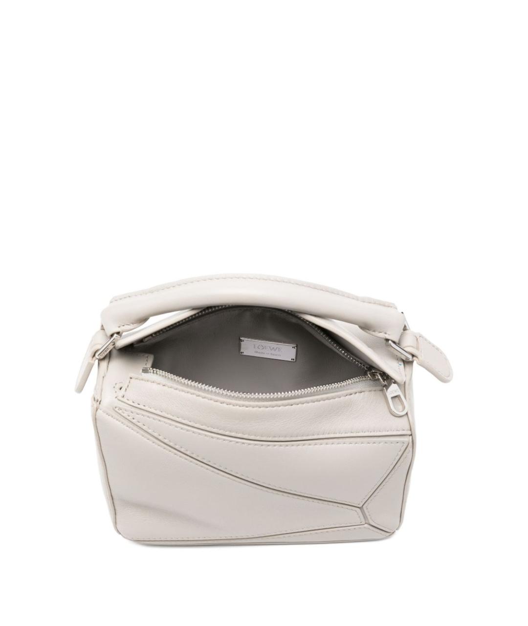 LOEWE Серая кожаная сумка через плечо, фото 5