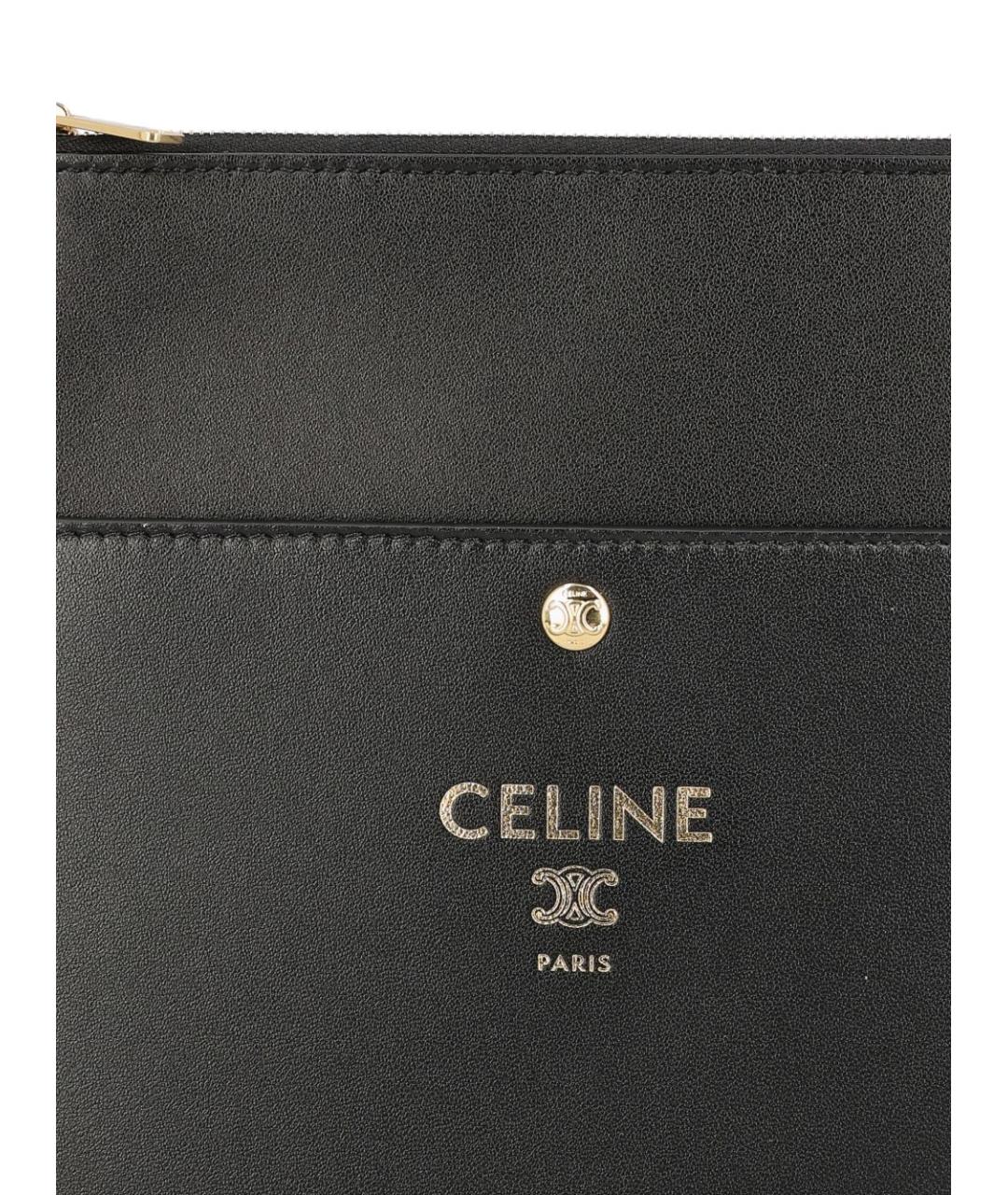 CELINE Черная кожаная сумка через плечо, фото 2