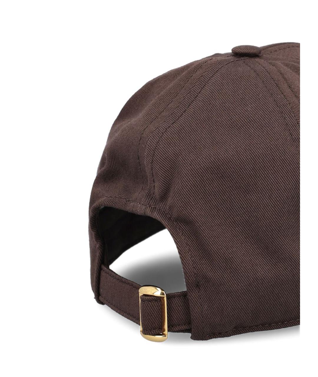 CELINE Коричневая хлопковая кепка, фото 4